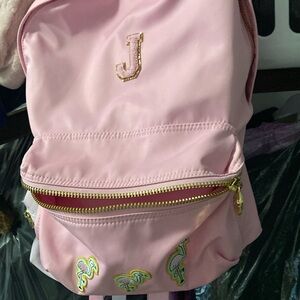 Stoney clover lane backpack. With J and flamingos